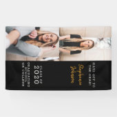 Trendy Vertical Graduate Foto Celebration Banner (Horizontal)