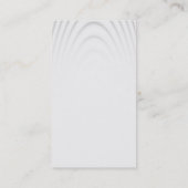 Trendy Vertical Gray Waves Muster Business Card Visitenkarte (Rückseite)