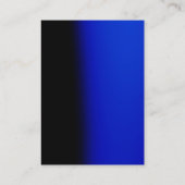 Trendy Vertical Modern Monogram Black Blue Visitenkarte (Rückseite)