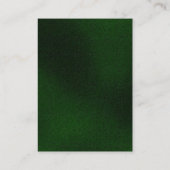 Trendy Vertical Modern Monogram Green Visitenkarte (Rückseite)