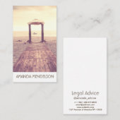 Trendy vertikale Überlagerungs-Fotoschablone Visitenkarte (Vorne/Hinten)