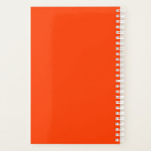 Trendy Vibrant Bold Orange Weekly Monogram 2024 Planer (Rückseite)