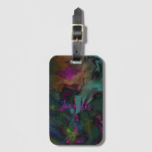 Trendy Vibrany Marble Wirbel Gepäckanhänger (Vorderseite Vertikal)