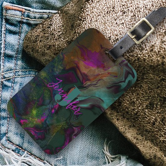 Trendy Vibrany Marble Wirbel Gepäckanhänger