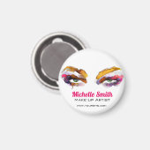 Trendy Vibrany Watercolor Eye Makeup Artist Magnet (Vorderseite/Rückseite)