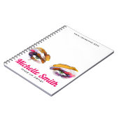 Trendy Vibrany Watercolor Eye Makeup Artist Notizblock (Linke Seite)