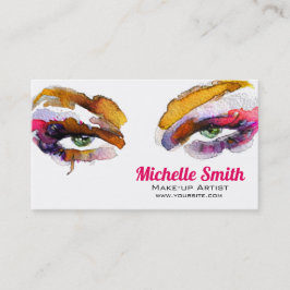 Trendy Vibrany Watercolor Eye Makeup Artist Visitenkarte