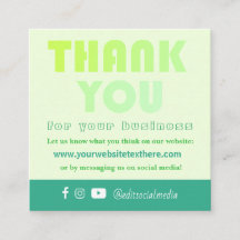 Trendy Vielen Dank für Ihre Kundenwertkarte