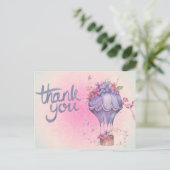 Trendy Vielen Dank Postcard Postkarte (Stehend Vorderseite)