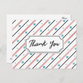 Trendy Vielen Dank Postcard Postkarte (Vorne/Hinten)