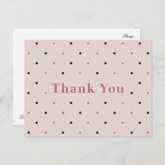 Trendy Vielen Dank Postkarte (Vorne/Hinten)