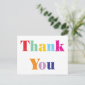 Trendy Vielen Dank Postkarte (Stehend Vorderseite)