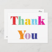 Trendy Vielen Dank Postkarte (Vorne/Hinten)