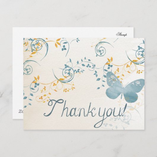 Trendy Vielen Dank Postkarte (Vorne/Hinten)