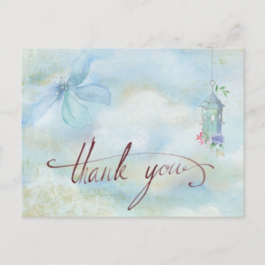 Trendy Vielen Dank Postkarte (Vorderseite)