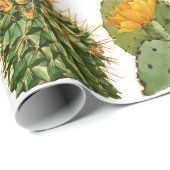 Trendy Vintag Cactus Pattern Geschenkpapier (Rolleneckpunkt)