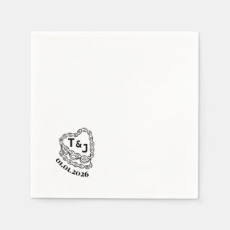 Trendy Vintag cake Initial Serviette
