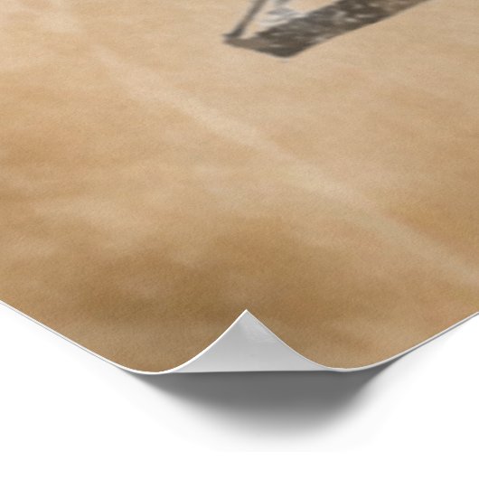 Trendy Vintag Camera Poster (Ecke)