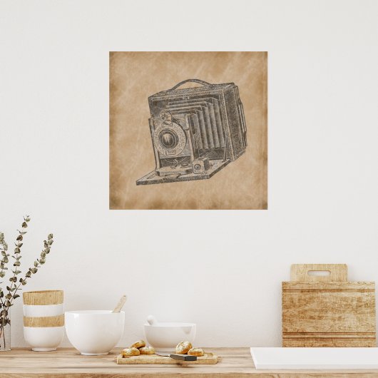 Trendy Vintag Camera Poster (Küche)