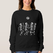 Trendy Vintag Funny Dancing Skeletthalle Sweatshirt (Vorderseite)