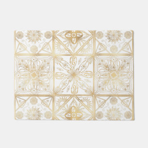 Trendy Vintag Gold Geometrische Ornamente Kunst, D Fußmatte