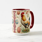 Trendy Vintag Holiday Easter Collection Tasse (VorderseiteRechts)