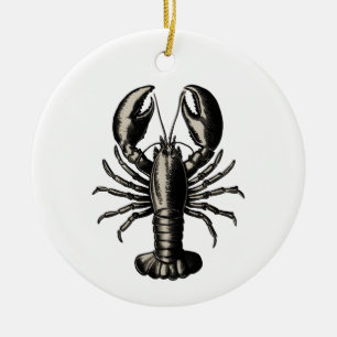 Trendy Vintag Lobster Keramik Ornament