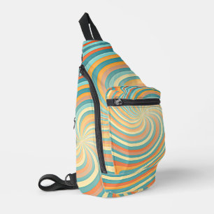 Trendy Vintag Retro Whirl Pastell Color Crossbody Bag