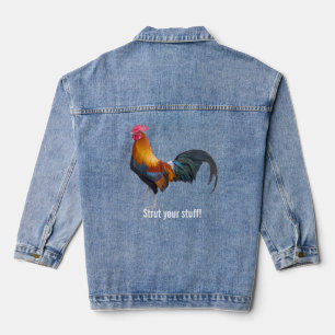 Trendy Vintag Rooster Denim Jacket Jeansjacke