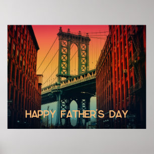 Trendy Vintag Sunset Custom Classic Vatertag Poster