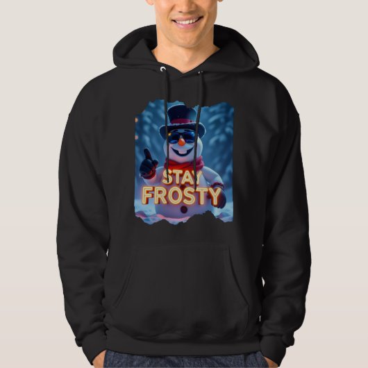 Trendy Vintage Frosty and Bright Christmas Hoodie (Vorderseite)