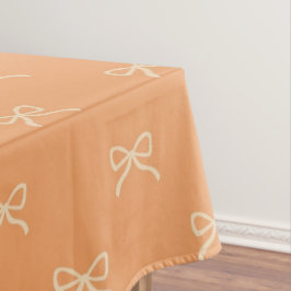 Trendy Vintage Orange Bow Pattern Spring & Summer  Tischdecke
