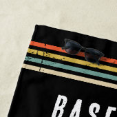  Trendy Vintage Personalized baseball Black        Strandtuch (Beispiel)
