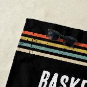 Trendy Vintage Personalized Basketball Black Strandtuch (Beispiel)