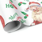 Trendy Vintage Weihnachtskalligrafie Geschenkpapier (Rolleneckpunkt)