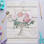 Trendy Vintages französisches künstlerisches Ephem Seidenpapier