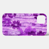 Trendy Violet Blume Vintag Case-Mate iPhone Hülle (Rückseite (Horizontal))