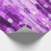 Trendy Violet Blume Vintag Geschenkpapier (Ecke)