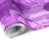 Trendy Violet Blume Vintag Geschenkpapier (Rolleneckpunkt)