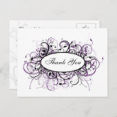 trendy violet Danke-YouCards Postkarte (Vorne/Hinten)