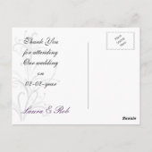 trendy violet Danke-YouCards Postkarte (Rückseite)