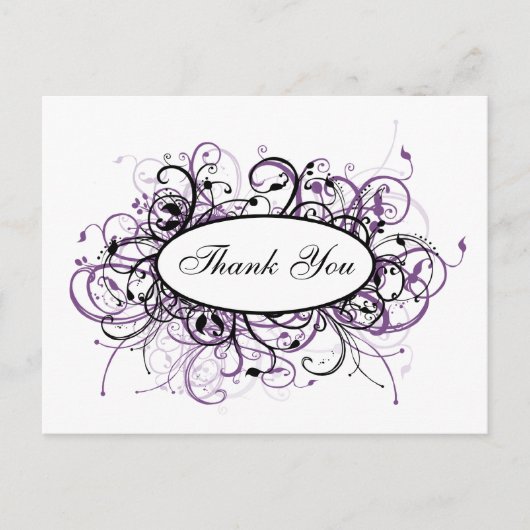 trendy violet Danke-YouCards Postkarte (Vorderseite)