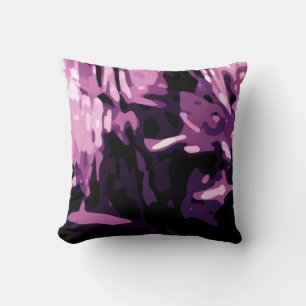 Trendy Violet Lila Pink Camouflage Abstraktes Must Kissen