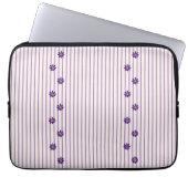 Trendy Violet Streifen und Lila Blume Laptopschutzhülle (Vorderseite)