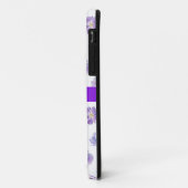Trendy violette Blumen Muster iPhone Case (Hinten/Links)