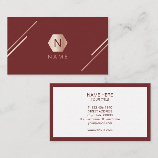 Trendy Visitenkarte (Vorne/Hinten)