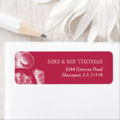 Trendy Viva Magenta Sea Muschel Beach Rücksendeadr (Insitu)