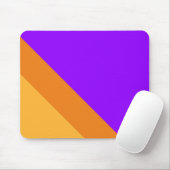 Trendy Vivid Bright Lila Orange Yellow Stripes Mousepad (Mit Mouse)