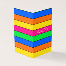 TRENDY VIVID SOLID STRIPE PATTERPINK CUSTOM TEXT