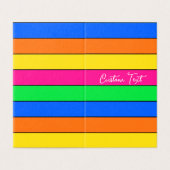 TRENDY VIVID SOLID STRIPE PATTERPINK CUSTOM TEXT (Außenseite Aufgefaltet)